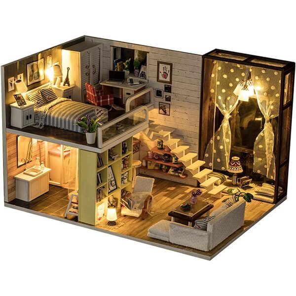 Kit Casa delle Bambole in Legno Composito Romanticismo e Creatività, 14+