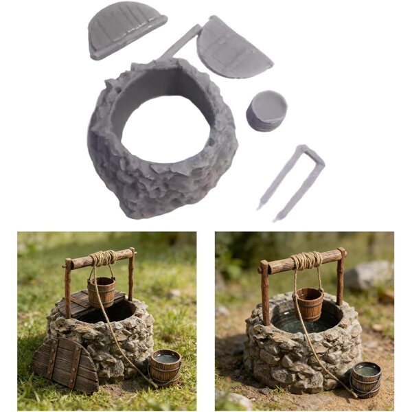 Kit modello miniatura pozzo 1:35 in resina da assemblare per diorami realistici