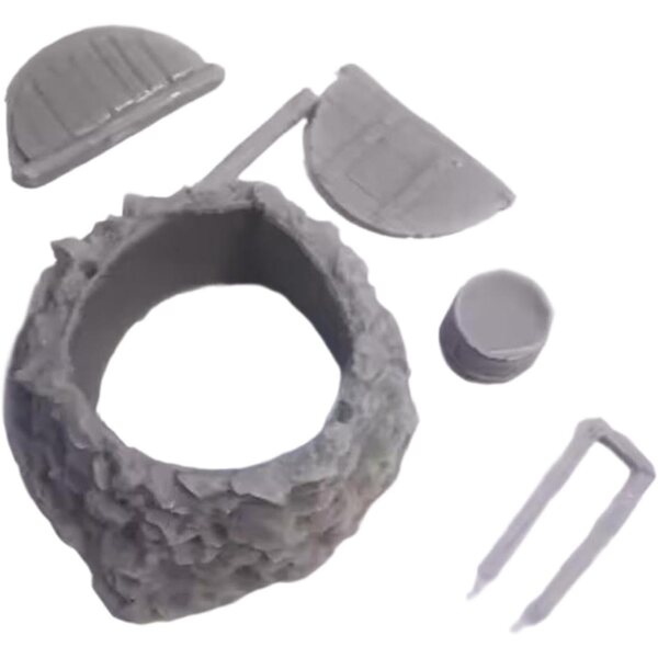 Kit modello miniatura pozzo 1:35 in resina da assemblare per diorami realistici
