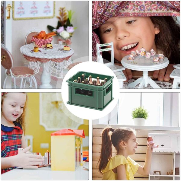 Bottiglie di Birra in Miniatura in ABS – Set Decorativo per Giardino delle Fate e Progetti DIY