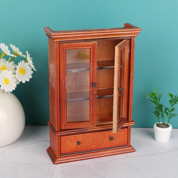 Libreria Miniatura in Legno 1:12 per Casa delle Bambole - Accessorio Decorativo Vintage