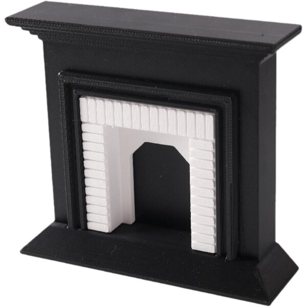 Miniaturmöbelmodell aus PETG für Puppenhaus 1:12 Schwarz, 10x2,8x9 cm