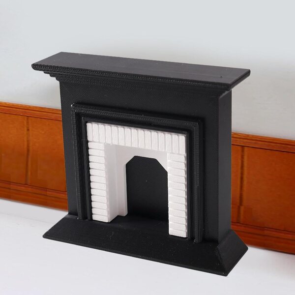 Miniaturmöbelmodell aus PETG für Puppenhaus 1:12 Schwarz, 10x2,8x9 cm