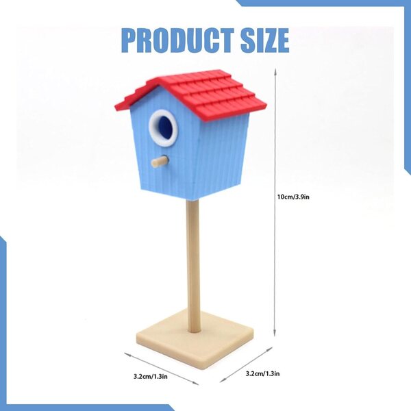 Casetta per Uccelli Miniatura 1:12 in PLA per Casa delle Bambole Accessorio Decorativo