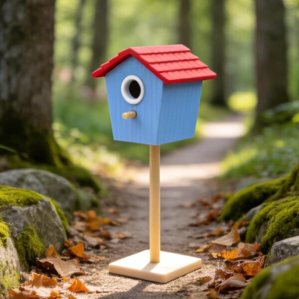 Casetta per Uccelli Miniatura 1:12 in PLA per Casa delle Bambole Accessorio Decorativo