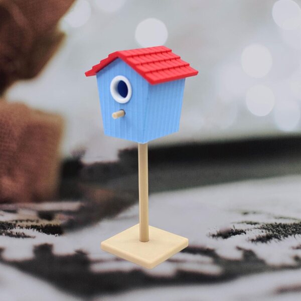 Casetta per Uccelli Miniatura 1:12 in PLA per Casa delle Bambole Accessorio Decorativo