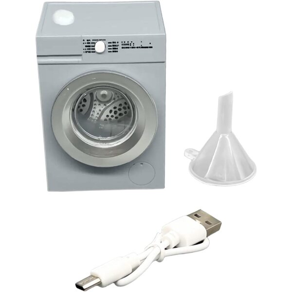 Harilla Lavatrice Miniatura per Casa delle Bambole 1:12, Accessorio Decorativo Grigio