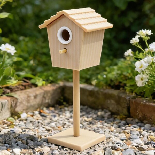 Colcolo Casa delle Bambole 1:12 Mini Casetta per Uccelli in Legno Fatta a Mano