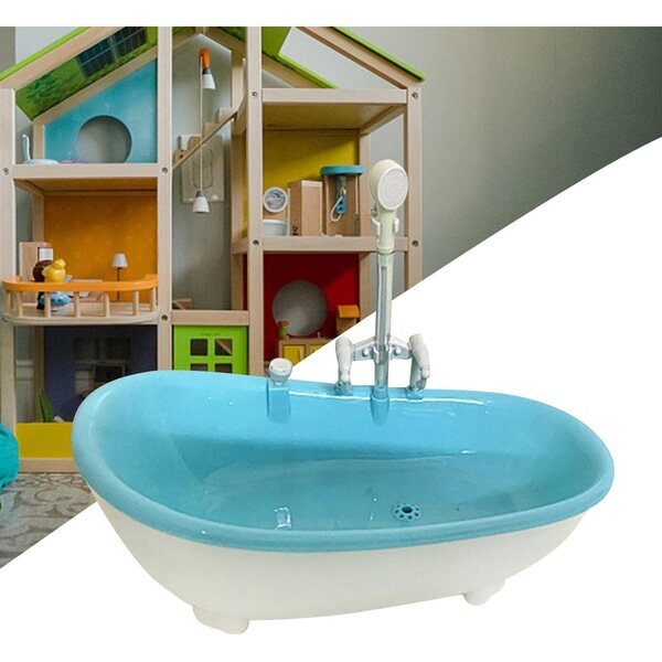 Harilla Vasca da Bagno Blu 1:6 per Casa delle Bambole 12 Pollici, Miniatura Decorativa