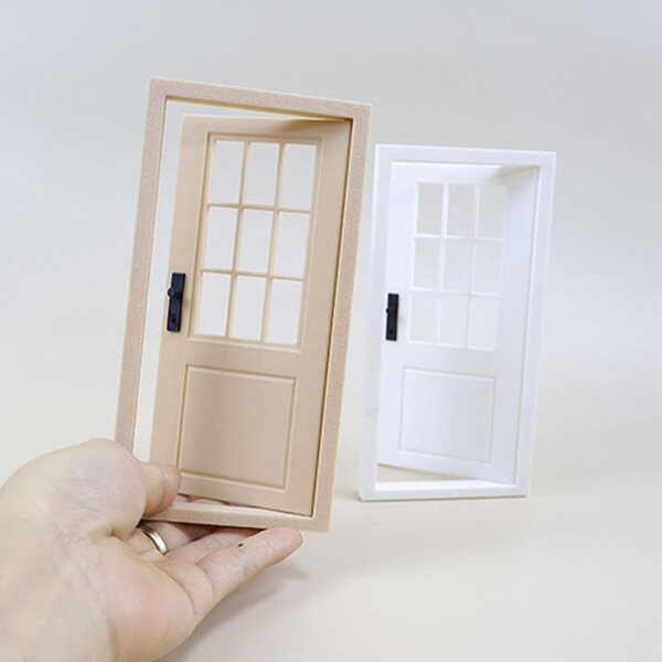 1:12 Tür für Puppenhaus in PLA | Realistisches Miniaturmodell 8,9 x 17,5 cm