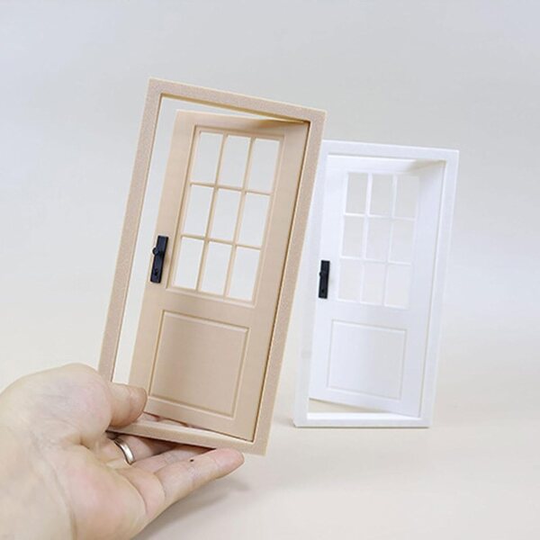 1:12 Tür für Puppenhaus in PLA | Realistisches Miniaturmodell 8,9 x 17,5 cm