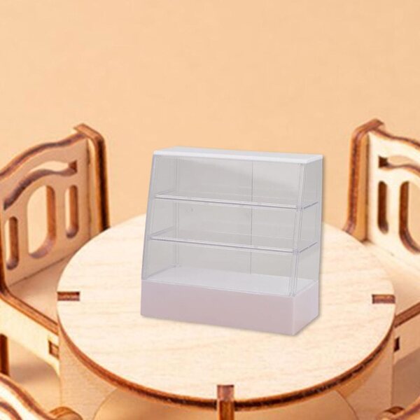 Miniatur-Vitrine 1:12 für FewNvWa Dollhouse Cakes PP-Kunststoff