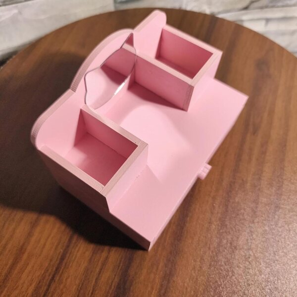 1/12 Miniatur-Schminktisch aus Holz für Puppenhaus – Qectial