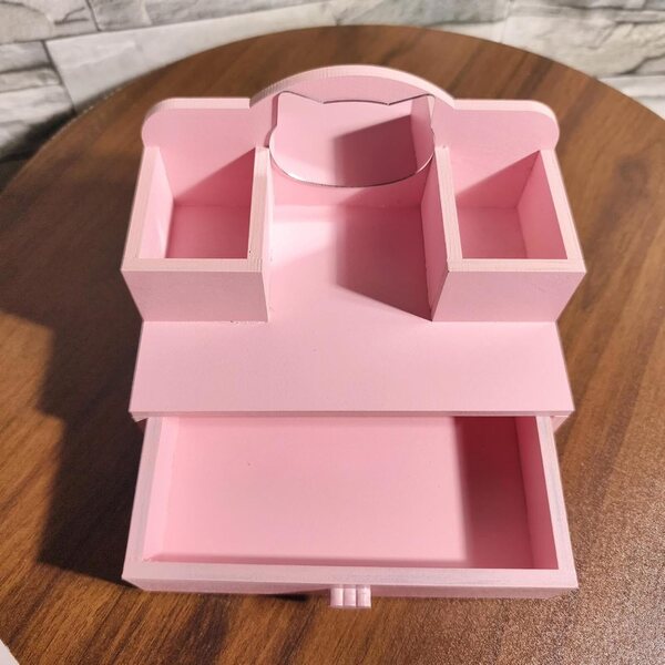 1/12 Miniatur-Schminktisch aus Holz für Puppenhaus – Qectial
