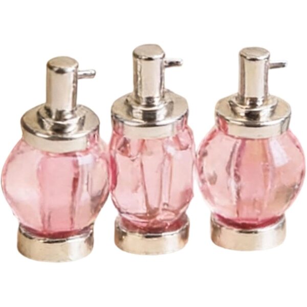 3 Mini Profumi in Lega e Vetro per Casa delle Bambole 1:12 - Accessori Decorativi