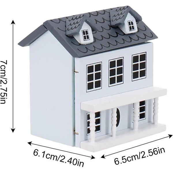 Casa delle bambole in legno fai-da-te - Kit villa in miniatura artigianale elegante e dettagliato
