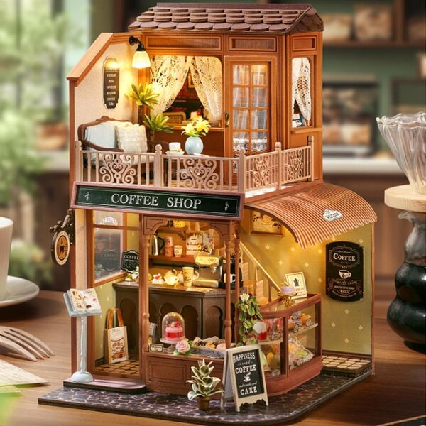 Kit Casa delle Bambole in Legno Miniatura Fai da Te per Famiglie e Adolescenti
