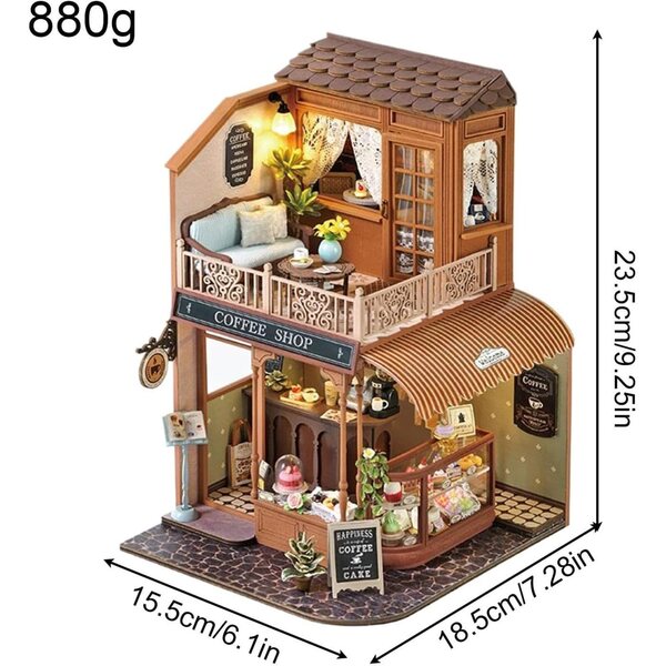 Kit Casa delle Bambole in Legno Miniatura Fai da Te per Famiglie e Adolescenti