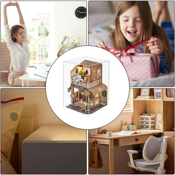 Kit Casa delle Bambole in Legno Miniatura Fai da Te per Famiglie e Adolescenti