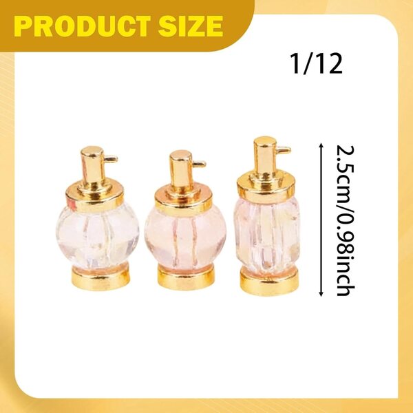 Sharplace 3 Mini Boccette di Profumo 1:12 Accessori Decorativi per Casa delle Bambole