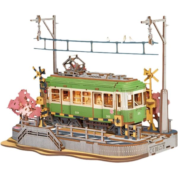 DIY 3D-Puppenhaus-Bausatz aus Holz mit Lichtern – Miniatur-Baupuzzle