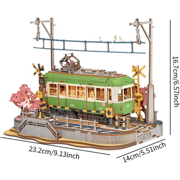 Kit Casa delle Bambole in Legno 3D Fai-da-Te con Luci - Puzzle di Costruzione Miniatura