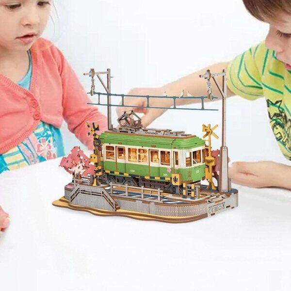 Kit Casa delle Bambole in Legno 3D Fai-da-Te con Luci - Puzzle di Costruzione Miniatura