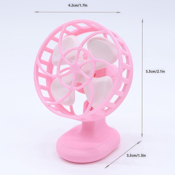 Realistischer Miniatur-Schreibtischventilator aus 3D-Material für Dekoration und Spiele