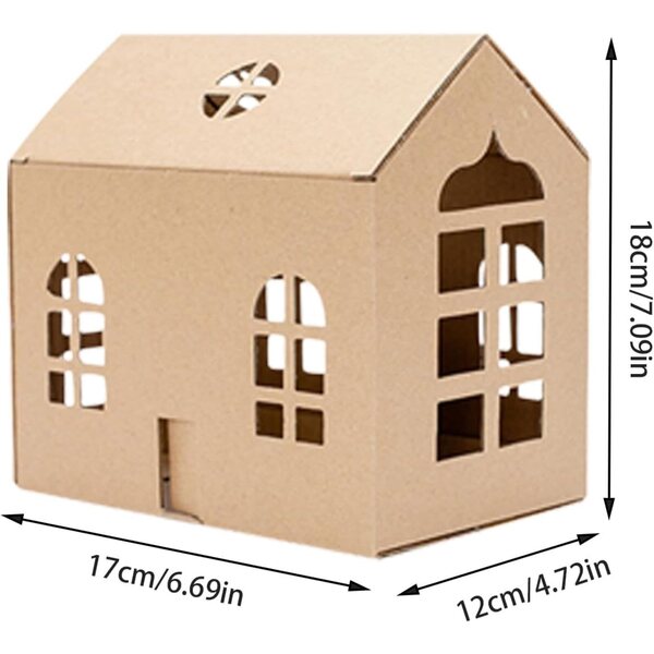 Mini kit casa in carta fai da te - giocattolo creativo per bambini, regalo educativo