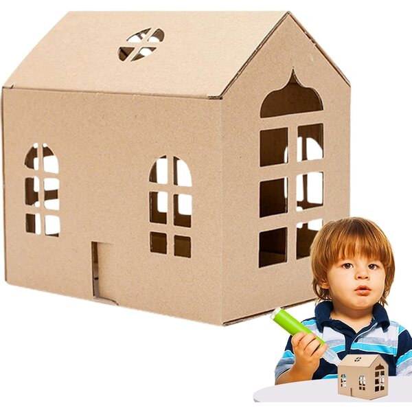 Mini kit casa in carta fai da te - giocattolo creativo per bambini, regalo educativo