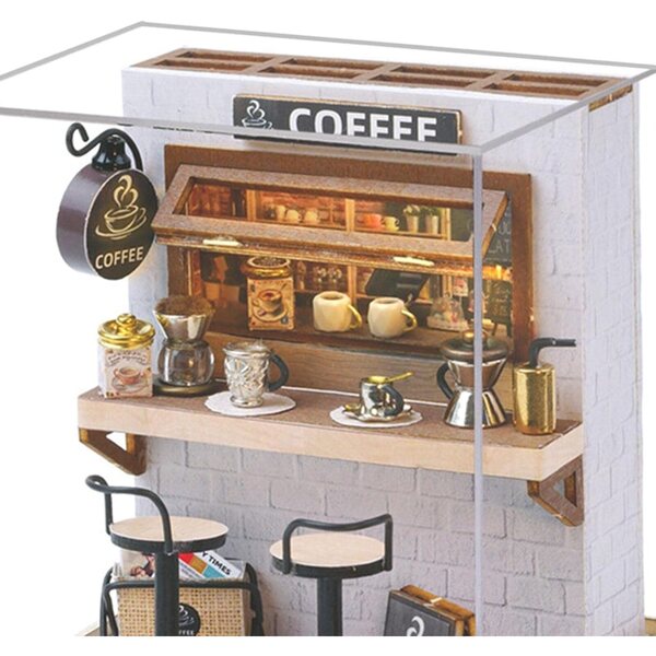 Kit Casa delle Bambole Miniatura Fai da Te in Legno, Modello Artigianale Decorativo