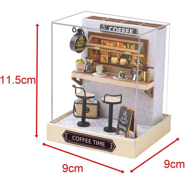 Kit Casa delle Bambole Miniatura Fai da Te in Legno, Modello Artigianale Decorativo
