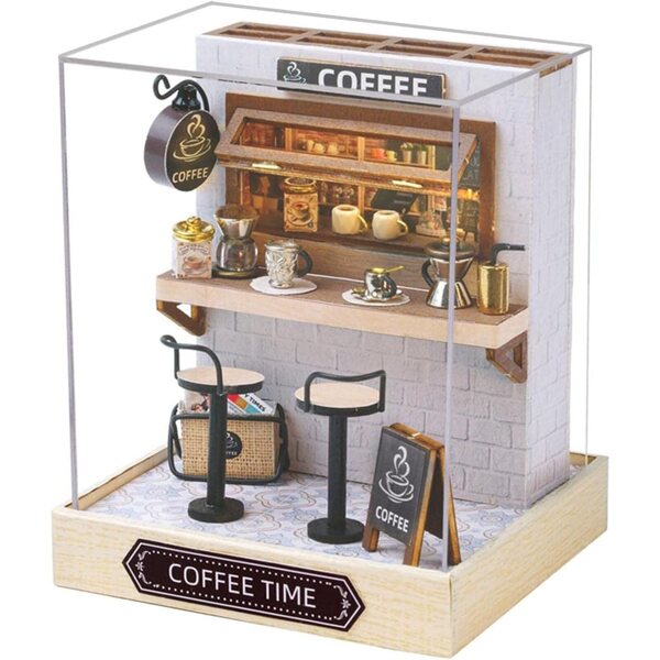 Kit Casa delle Bambole Miniatura Fai da Te in Legno, Modello Artigianale Decorativo
