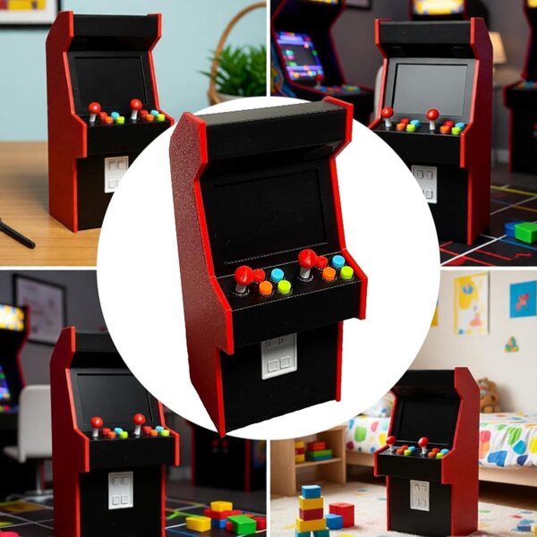 Modello Mini Macchina Arcade 1/12 Realistico per Diorami e Progetti Fai da Te
