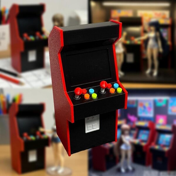 Modello Mini Macchina Arcade 1/12 Realistico per Diorami e Progetti Fai da Te
