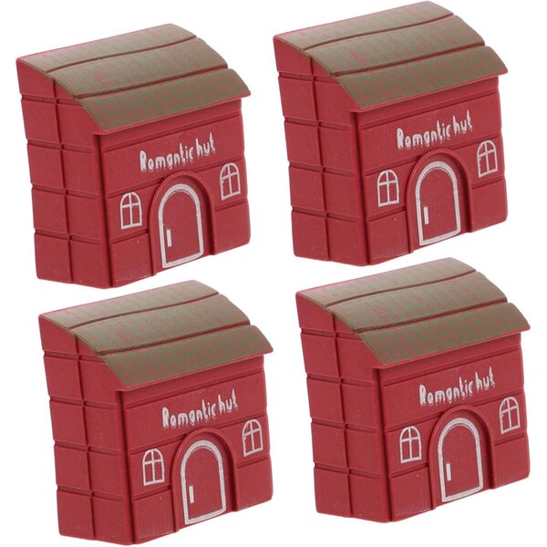 Garneck Casa in Miniatura Plastica 4 pezzi per Decorazioni e Modelli Fai da Te