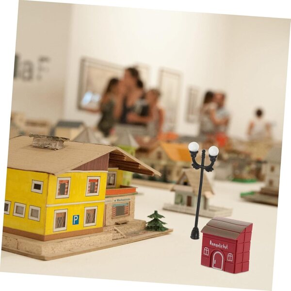 Garneck Casa in Miniatura Plastica 4 pezzi per Decorazioni e Modelli Fai da Te