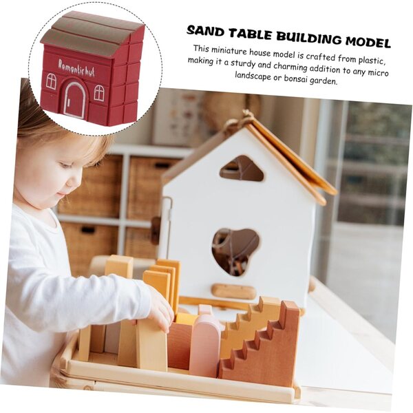 Garneck Casa in Miniatura Plastica 4 pezzi per Decorazioni e Modelli Fai da Te
