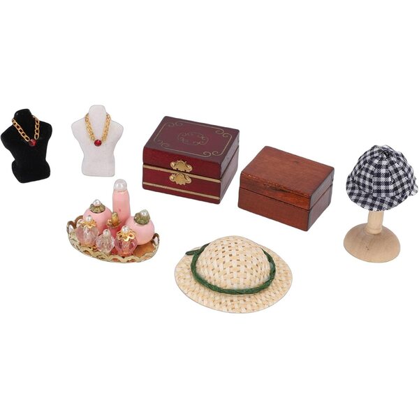 Accessori Miniatura Casa delle Bambole 1:12 in Legno e Plastica Vintage