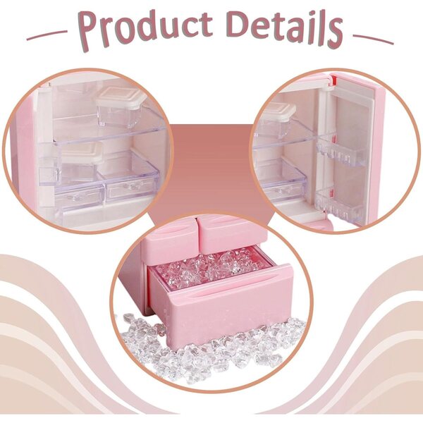 Mini Frigorifero per Casa delle Bambole 1:12 | Accessorio Giocattolo Rosa FewNvWa