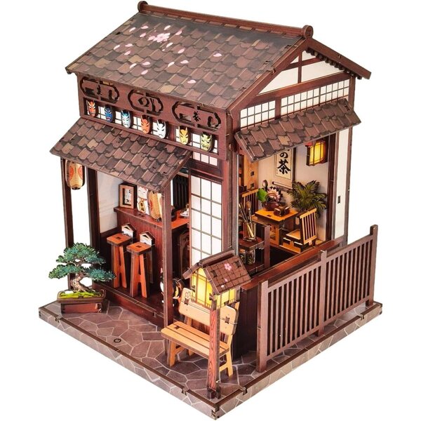 Kit fai da te Casa in Miniatura in Legno con Accessori per Bambole e Artigianato