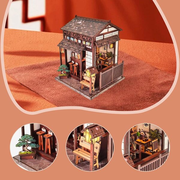Kit fai da te Casa in Miniatura in Legno con Accessori per Bambole e Artigianato