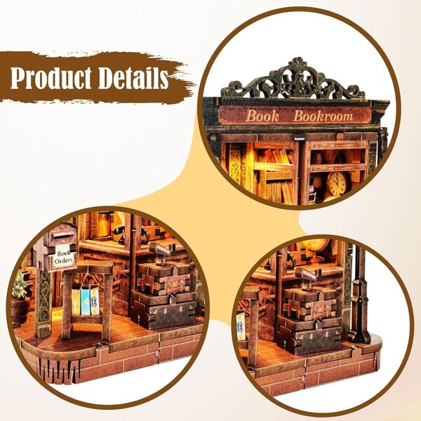 Kit Casa delle Bambole in Miniatura Fai da Te con Luci e Accessori in Legno TAIZhiChen