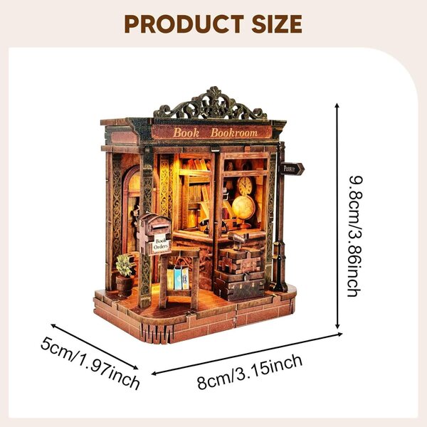 Kit Casa delle Bambole in Miniatura Fai da Te con Luci e Accessori in Legno TAIZhiChen