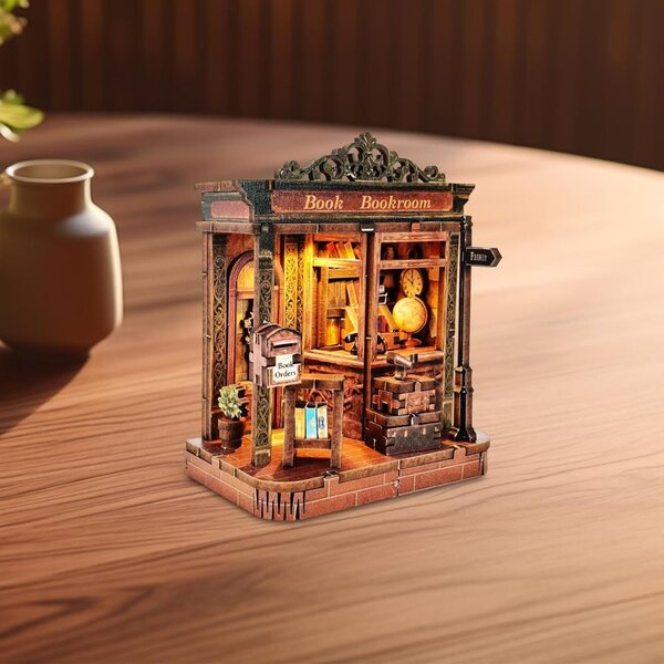 Kit Casa delle Bambole in Miniatura Fai da Te con Luci e Accessori in Legno TAIZhiChen