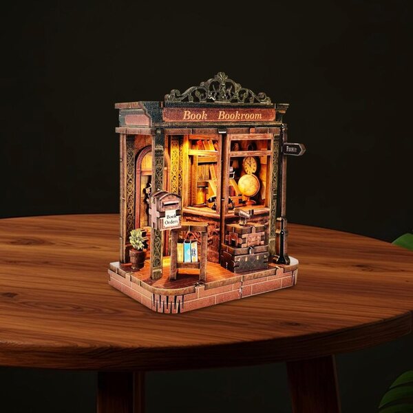 Kit Casa delle Bambole in Miniatura Fai da Te con Luci e Accessori in Legno TAIZhiChen