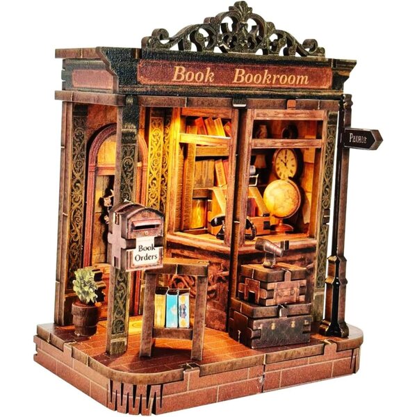Kit Casa delle Bambole in Miniatura Fai da Te con Luci e Accessori in Legno TAIZhiChen