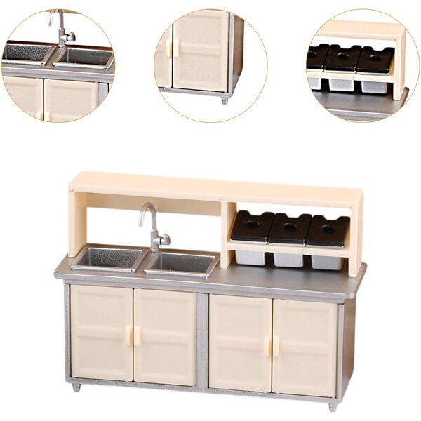 Puppenhaus 1:12 Miniatur-Mode-Milchtee-Arbeitsplatz