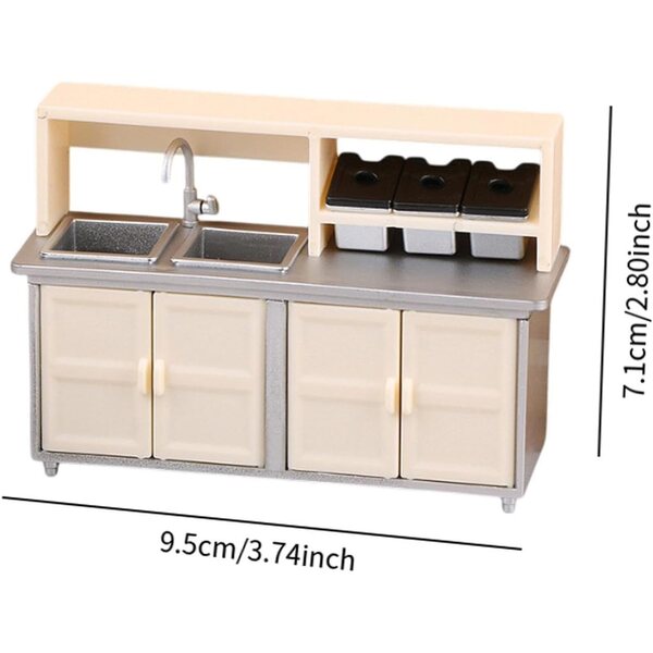 Puppenhaus 1:12 Miniatur-Mode-Milchtee-Arbeitsplatz