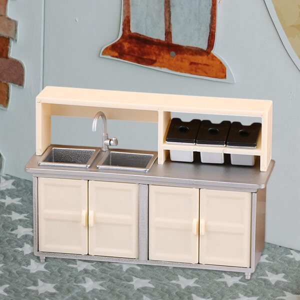 Puppenhaus 1:12 Miniatur-Mode-Milchtee-Arbeitsplatz